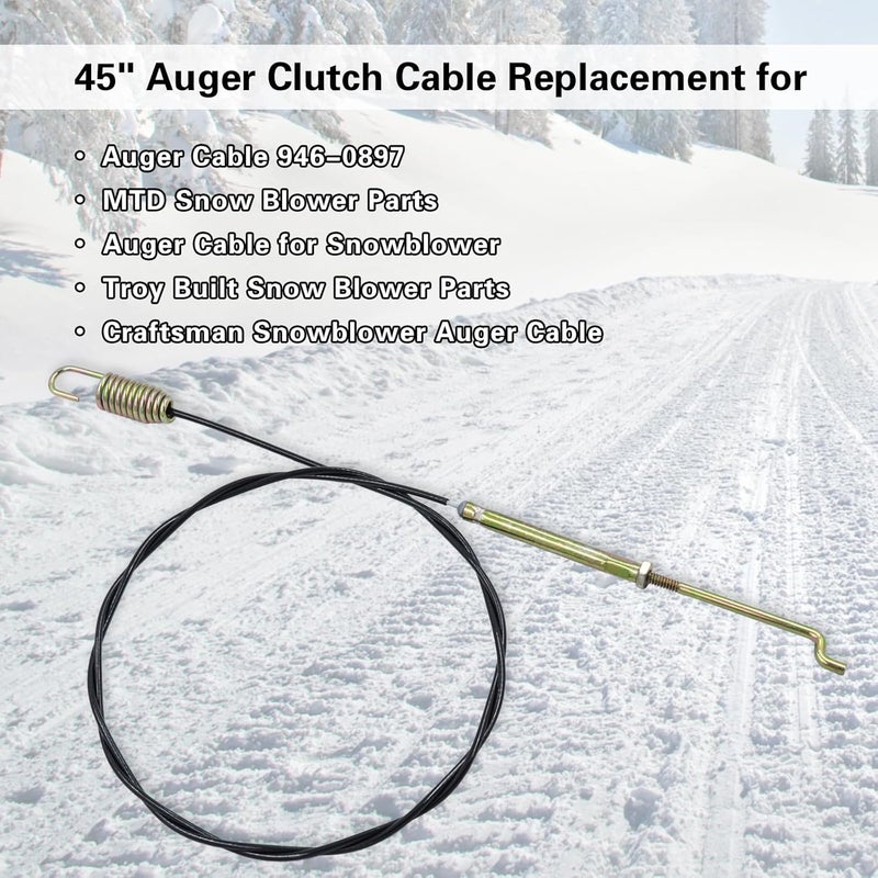 Dofank 946-0897 Auger Clutch Cable for MTD, Troy-Bilt, Craftsman, Yard Machines, Yard Man Snow Throwers, Replaces 746-0897, 746-0897A, 946-0897A Auger Clutch Cable - Image 3